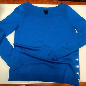 Ann Taylor boatneck sweater blue size M